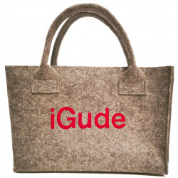 iGude - Tasche grau / rot