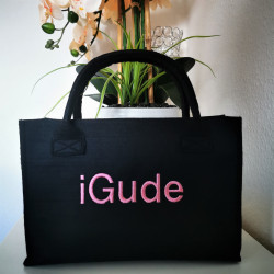 iGude - Tasche schwarz / rosa